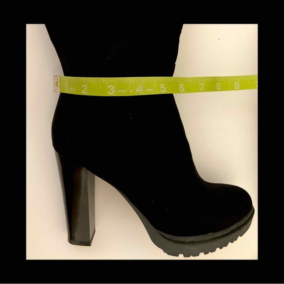 Nancy Li Women’s Black Embellished Over the Knee Heeled Boots “8” - Picture 7 of 11